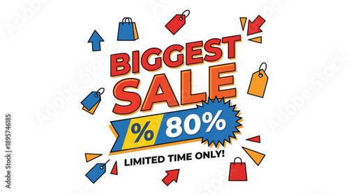 Biggest Sale on Products at Local Store, Graphic Design