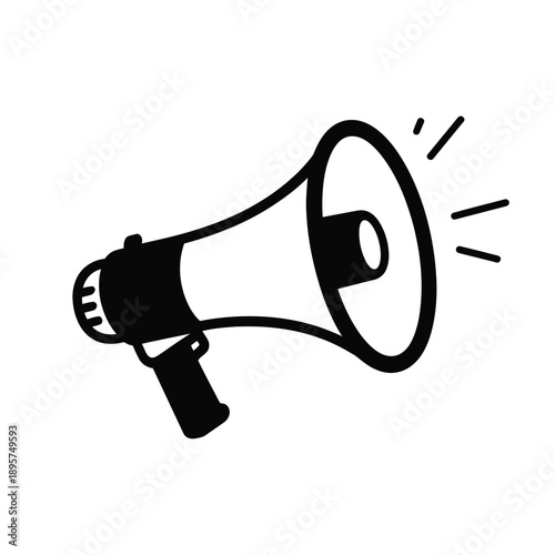 Megaphone icon representing announcement and public speaking