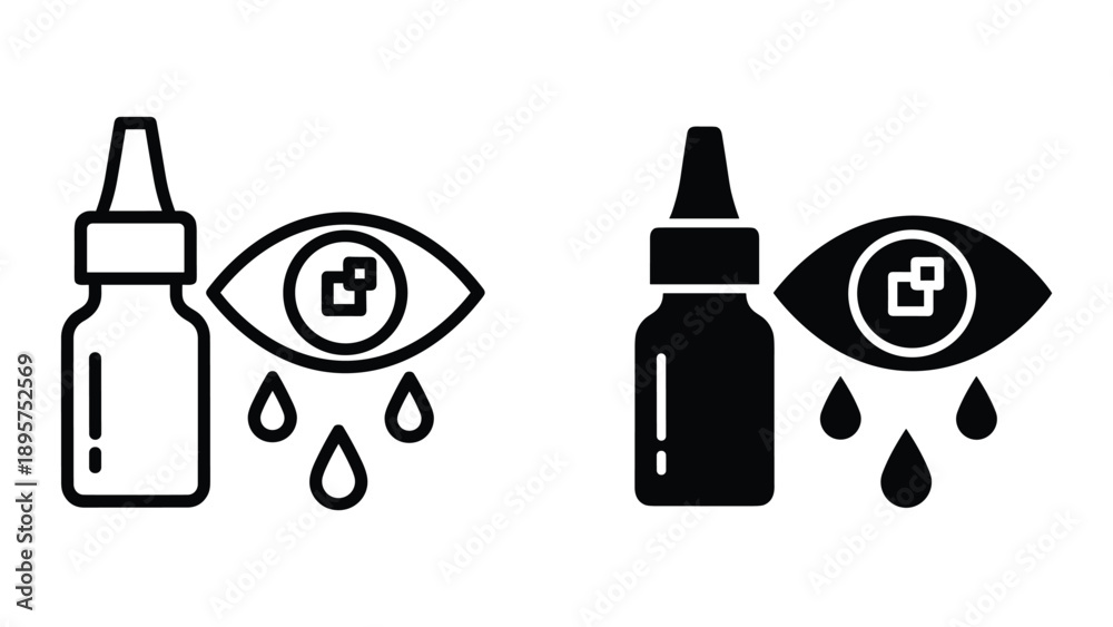 Obraz premium Eye care drops for healthy eyes