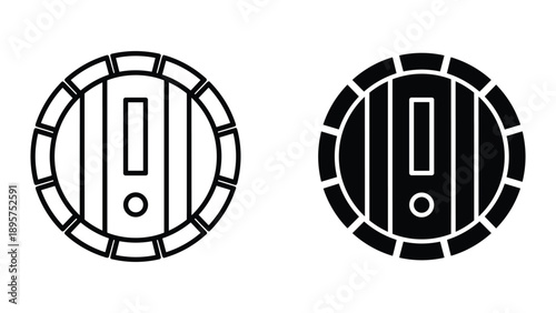 Exclamation mark icon in circle shape