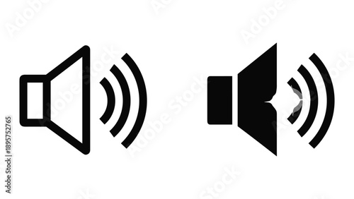 Speaker icon emitting sound waves