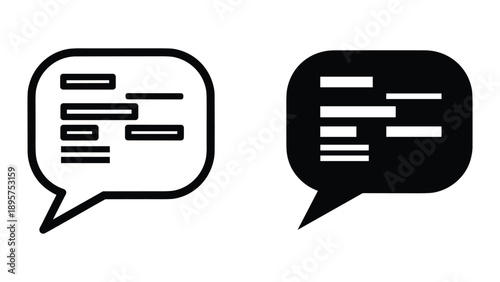 Simple speech bubbles representing conversation and communication