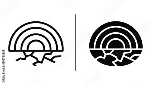 Dual style rainbow icon set