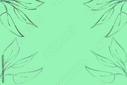 Muted abstract botanical soft green background — desktop wallpaper, presentation and virtual meeting (ideal for decorative digital use)