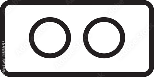 Cinder Block Silhouette Icon, Concrete Brick Shape, Construction Material Vector