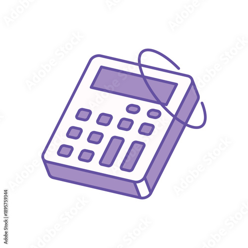 Calculator icon clean and modern vector illustration
