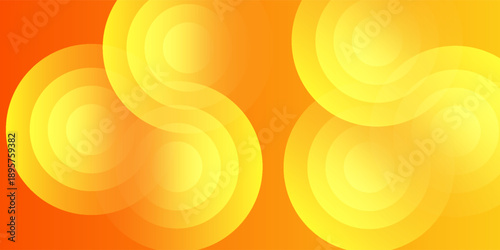 Abstract orange background with circles. Vector illustration