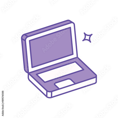 Laptop icon clean and modern vector illustration