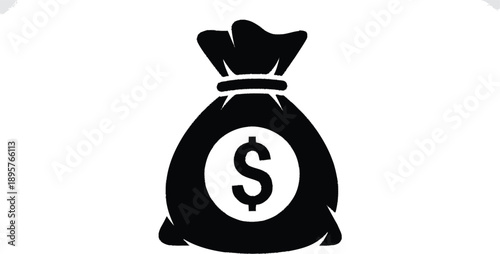 Money bag with dollar sign vector illustration representing finance savings income wealth profit payment symbol