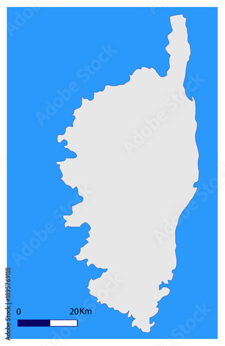 corsica vector map
