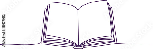 Simple Illustration of an Open Book