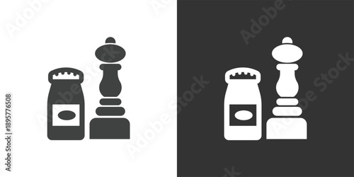 Salt and Pepper Shakers icon. Solid glyph series icon