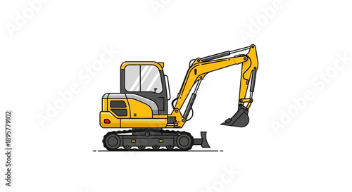 Compact Excavator Machine For Construction And Digging Tasks