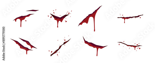 bloody scratch mark vectors 