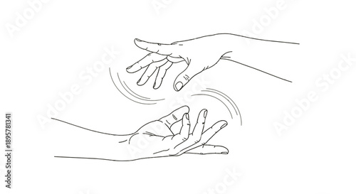 Two hands reaching towards each other in a gesture of support and connection.