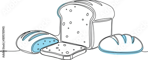 Freshly baked bread assortment