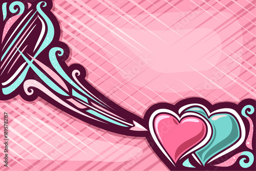 Vector greeting card for Valentine's Day