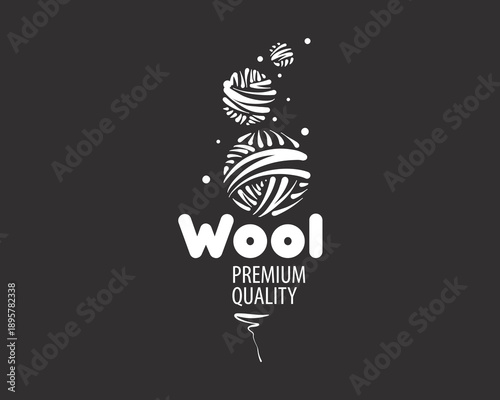 Delicate floral yarn logo centered, artisan boutique vibe suggests handmade fiber goods, premium textile gifts and elegant packaging