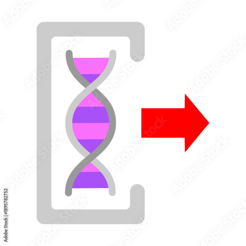 DNA Extraction Vector Flat Icon Design