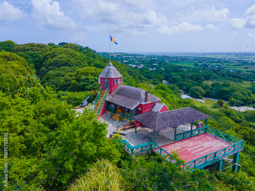 Картината върху платно Gun Hill Signal Station is a military outpost in St