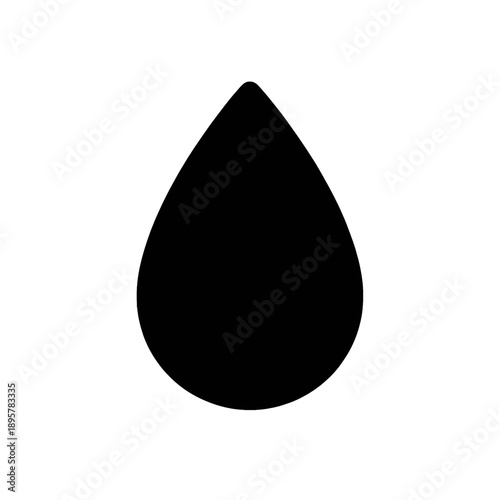 Minimalist water drop line icon.