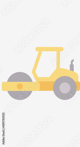 Compact Road Roller Machine Working Construction Heavy Equipment
