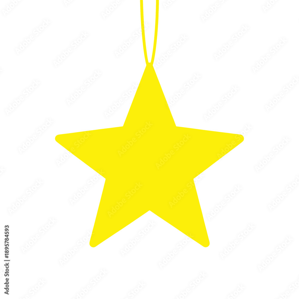 Obraz premium Yellow Star Ornament Icon.