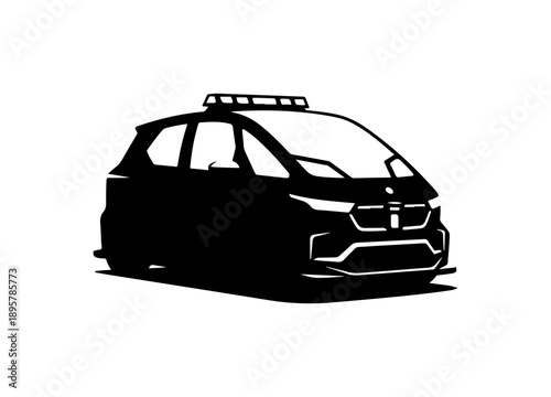 Modern Black Car Vector Design