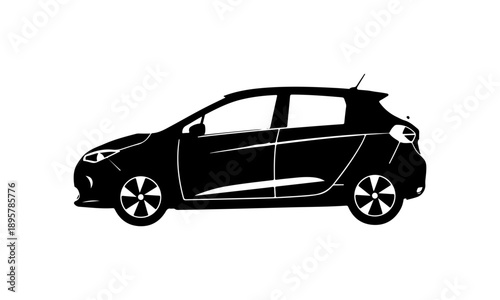 Modern Black Car Vector Design