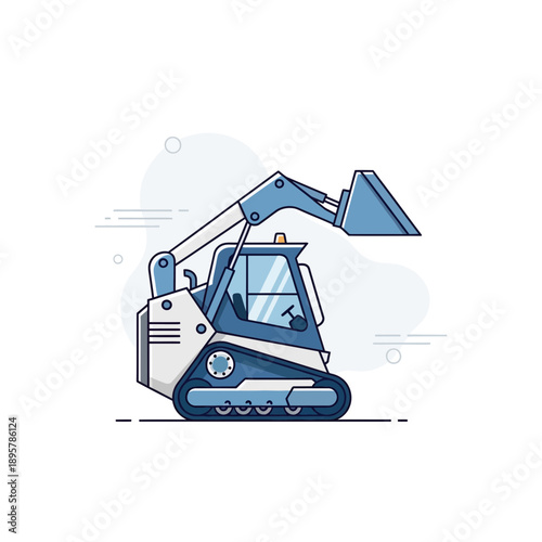 Compact Track Loader Machine Ready For Construction Work