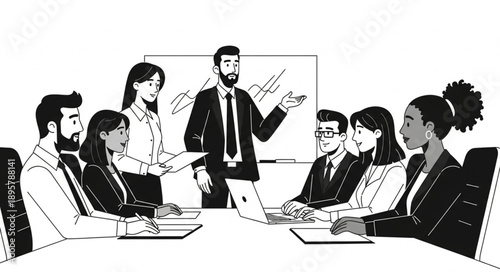 business people working together