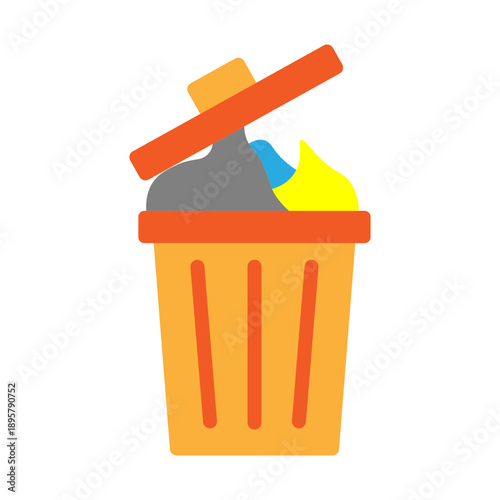 Junk Vector Flat Icon Design