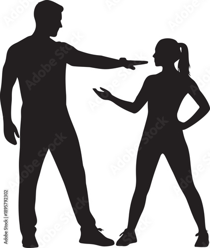 Mother baking with children silhouette vector of family preparing food together with rolling pin and bowls on transparent background