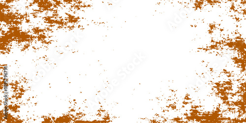 A dirty grunge design featuring a rusty metal texture background splattered with green watercolor paint drops and liquid ink strokes to create an artistic nature-inspired backdrop element