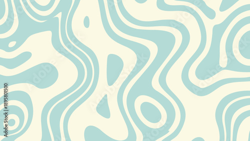 Obraz na plátně Abstract swirling pattern in pale blue and cream colors creates a retro vibe