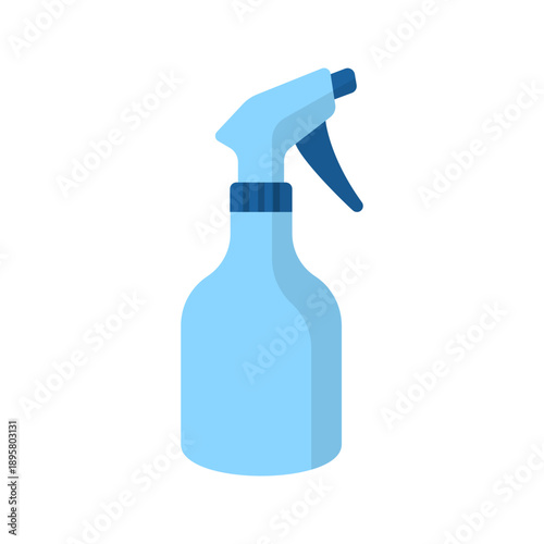 Laundry spray bottle perfume detergent flat color icon
