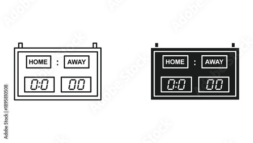 Digital scoreboard template for sports events