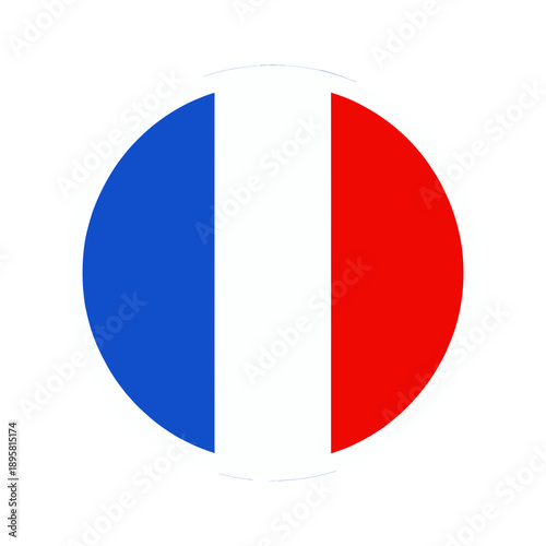 Free Download Circular icon with blue, white, and red sections. - GFXLoad