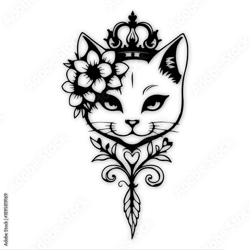  Black and white animal logo desgine