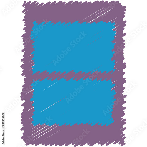 Hand-drawn sketch of a window and purple frame