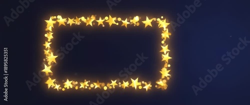 Wallpaper Mural Golden Star Frame - Animated Holiday Background Torontodigital.ca