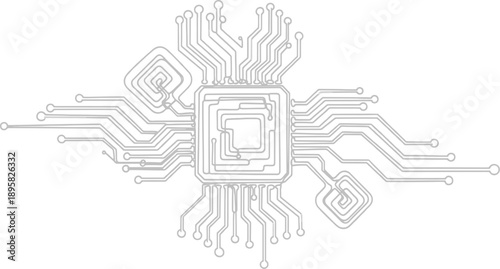 Complex circuit board design with central microchip