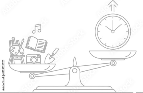 Time management and work life balance on scale