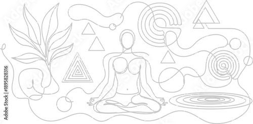 Woman practicing yoga in a peaceful environment