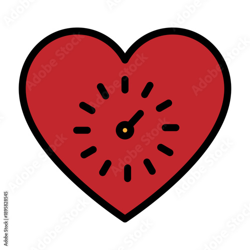 Love Countdown Vector Filled Icon Design