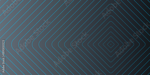 Dark blue gradient geometric pattern with concentric diamond shapes, for background or texture, vector