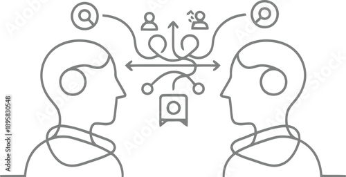 People communicating through social media