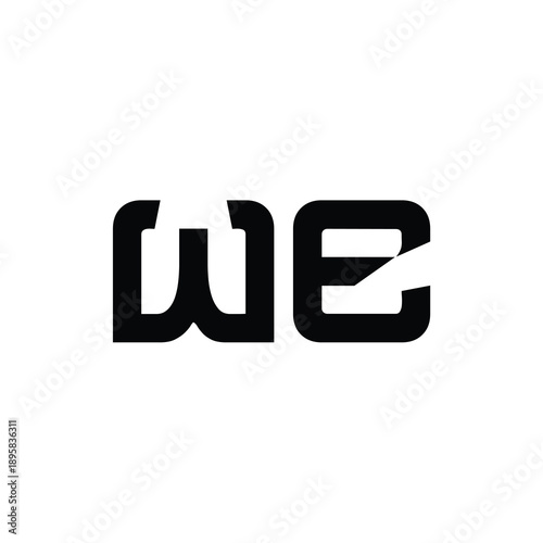 Free Download WE monogram logo design letter text name symbol monochrome logotype alphabet character simple logo - GFXLoad