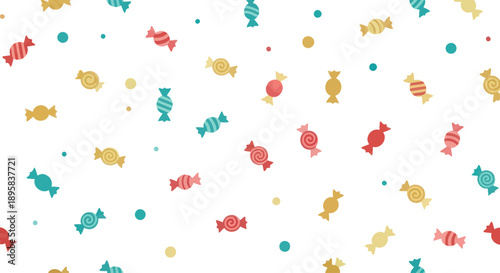Colorful Candy Pattern Background