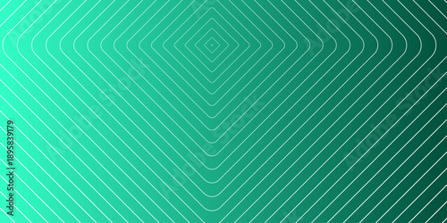 Modern abstract background featuring concentric rounded squares creating a dynamic geometric pattern with a vibrant teal gradient
